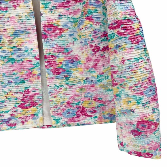 Vintage Margaret Smith Petite Bright and Bold Floral Blazer, Made in the… - Picture 4 of 14